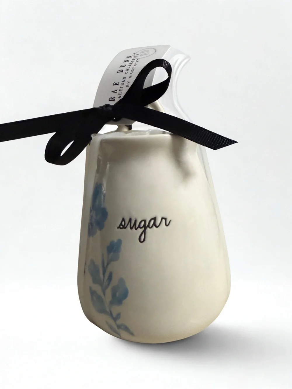 Rae Dunn White and Blue 'sugar' Ceramic Pourer
